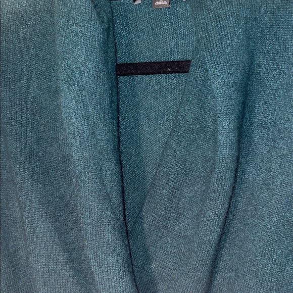 Ann Taylor Deep Green Shawl Collar Cardigan- 100% Cashmere - Picture 4 of 4